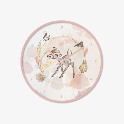 The Range Bambi Sketch Wall Clock - Pink
