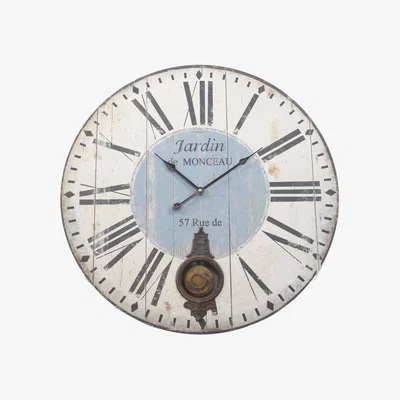 The Range Pendulum Clock With Roman Numerals  - White