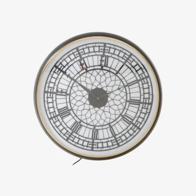 The Range Mateo Big Ben Inspired Wall Clock - Black