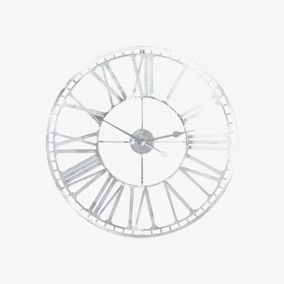 The Range Silver Numeral Clock - Silver