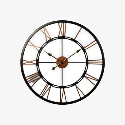 The Range Black Iron Clock - Black