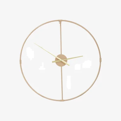 The Range Beauly 60cm Dia Metal Wall Clock with Gold Finish - Gold