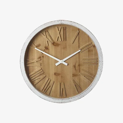 The Range Roman Wall Clock - Brown