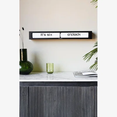 Rockett St George Black Text Time Clock