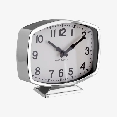 The Range Bailie Table Clock - Silver