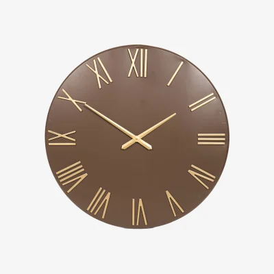 The Range Round Numeral Wall Clock - Mocha