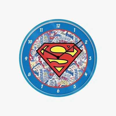 The Range Superman Logo Wall Clock - Blue