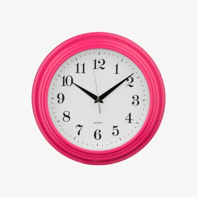The Range Elliot 25cm Dia Vintage Hot Pink Round Wall Clock - Pink