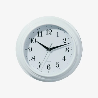 The Range Pelham 25cm Dia Vintage White Wall Clock - White