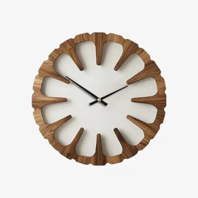 The Range Wooden Edged Clock - White