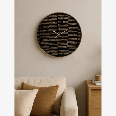 The Range Celina 60cm Dia Wall Clock - Black