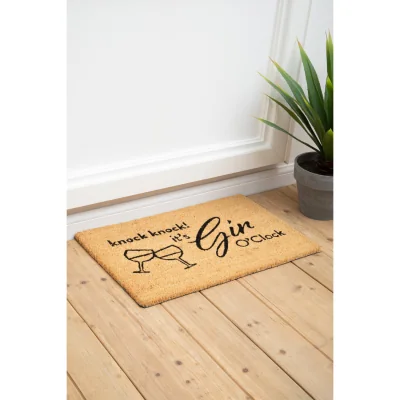 The Range Filta Gin O Clock Doormat - Brown