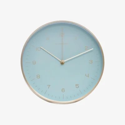 The Range Elko 25cm Dia Gold and Mint Green Finish Wall Clock - Green