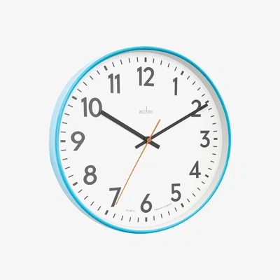 The Range Hugo Wall Clock Sky - Blue
