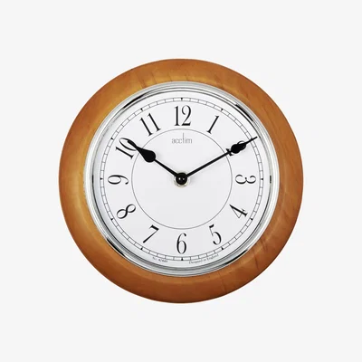 The Range Newton Light Wood Wall Clock - Brown