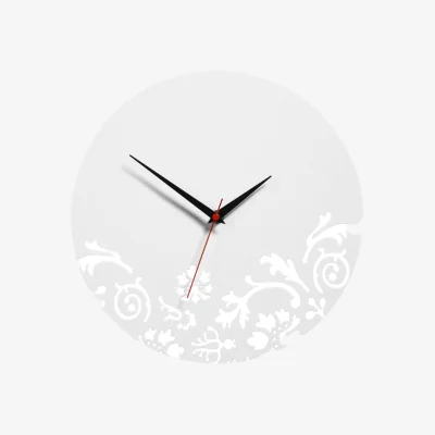 The Range Issak 30cm Dia White Wall Clock - White