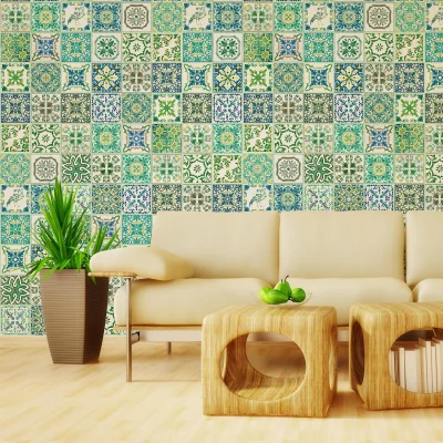 The Range Walplus Wall Tiles Stickers - Green / 20cm / 12 / 20.5cm
