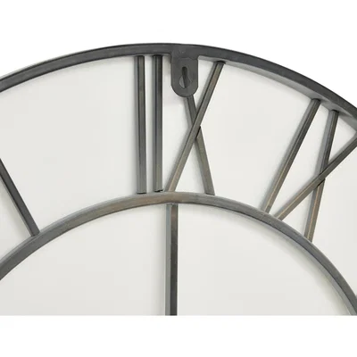 The Range Oversized Skeleton Wall Clock With Roman Numerals - Grey