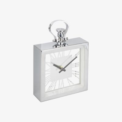 The Range Chrome Silver Metal Clock - Silver