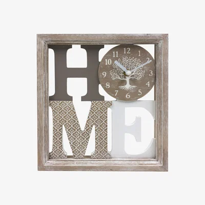 The Range Rustic Wood Effect Clock Plaque