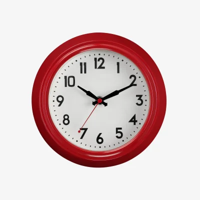 The Range Maddox Red Metal Wall Clock - Red