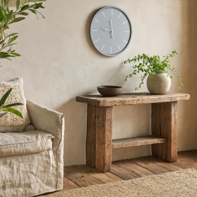 The Range Minimalist Round Wall Clock Matt Metal - Grey