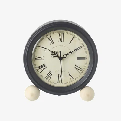 The Range Clock With Ball Feet  - Black