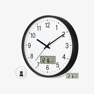 The Range 12-Inch Wall Clock - Black