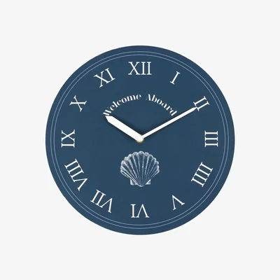 The Range Welcome Aboard Wall Clock - Navy