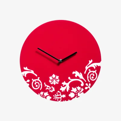 The Range Issak 30cm Dia Red Wall Clock - Red
