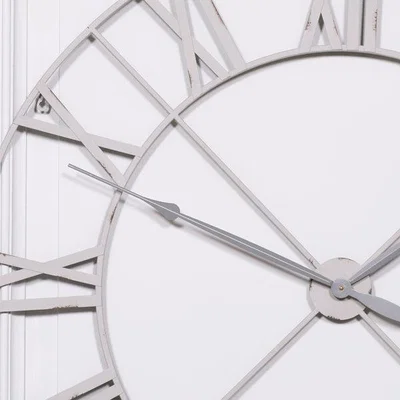 Teddy Beau Maison Reproductions Grey Vintage Metal Wall Clock | Outlet
