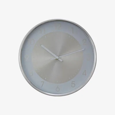 Teddy Beau Teddy's Collection Elijah Silver Finish Wall Clock