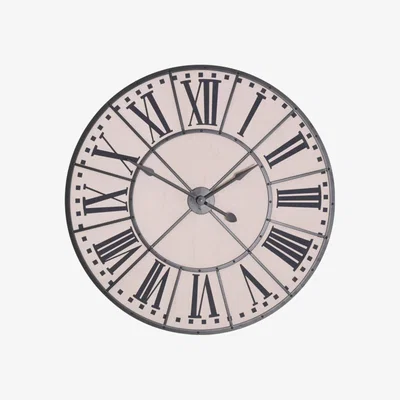 Teddy Beau Maison Reproductions Vintage Wall Clock / Black / Large