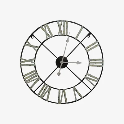 Teddy Beau Maison Reproductions Medium Vintage Metal Wall Clock