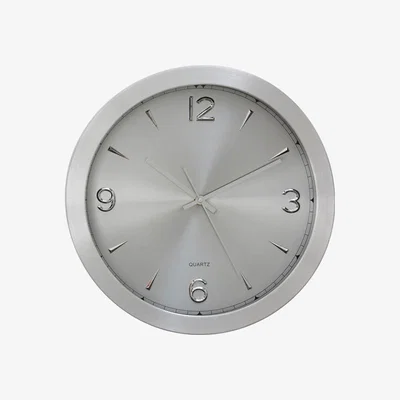 Teddy Beau Teddy's Collection Ewan Silver Wall Clock