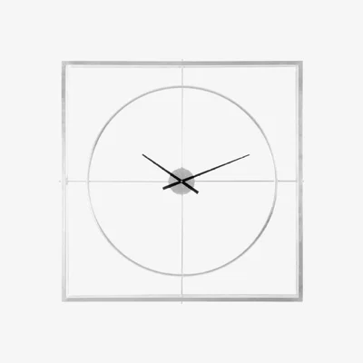 Teddy Beau Teddy's Collection Theo Silver Finish Wall Clock