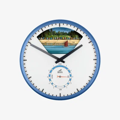 Wolf & Badger Wells-Next-The-Sea, Norfolk - Limited Edition Tide Clock - Summer Blue | One Size | Bramwell Brown Clocks