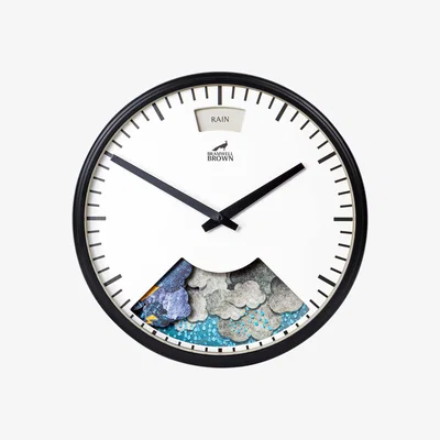 Wolf & Badger Weather Art Clock - Midnight Black | One Size | Bramwell Brown Clocks