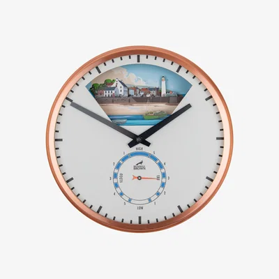 Wolf & Badger Rose Gold Tide Clock - Copper Plated | One Size | Bramwell Brown Clocks