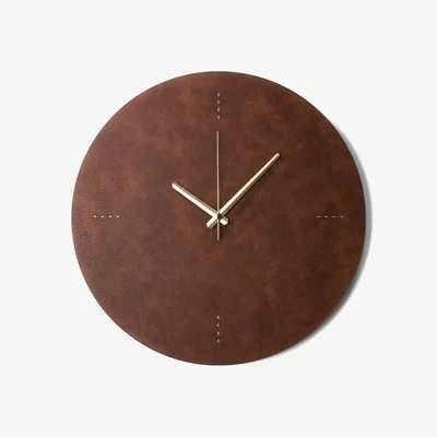 Wolf & Badger Minimal Wall Clock - Brown Large Roarcraft