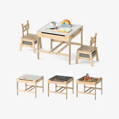 The Range 4 in 1 Kids Activity Desk Set - Grey