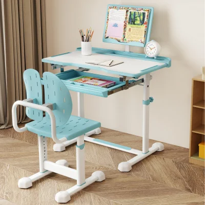 The Range Children Study Desk and Chair - Blue