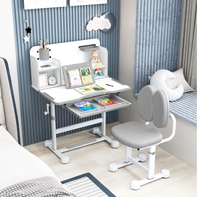 The Range Children Study Desk and Chair Set - Grey