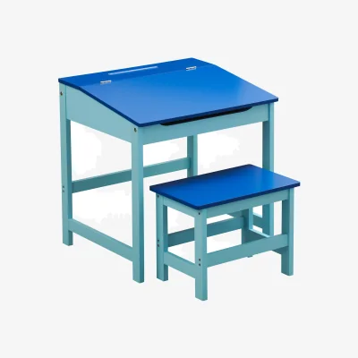 The Range Jordan Childrens Blue Desk And Stool - Blue