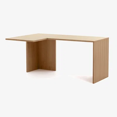 La Redoute Working 165cm Oak Veneer Corner Desk