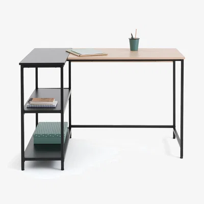 La Redoute Alric Wood & Metal Corner Desk