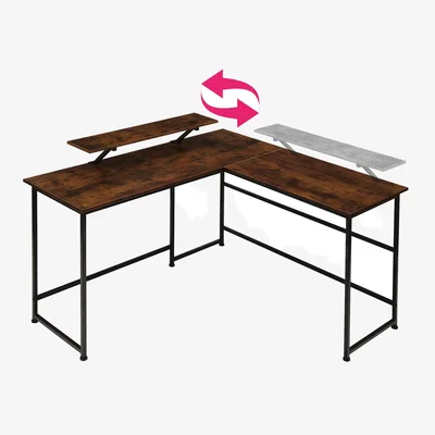 The Range Corner Desk Melrose - Industrial Dark