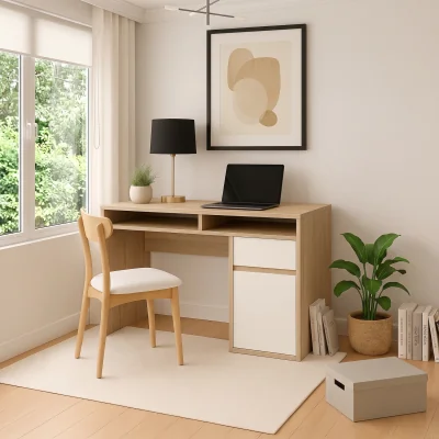 The Range Isla Corner Computer Desk - Cordoba and White