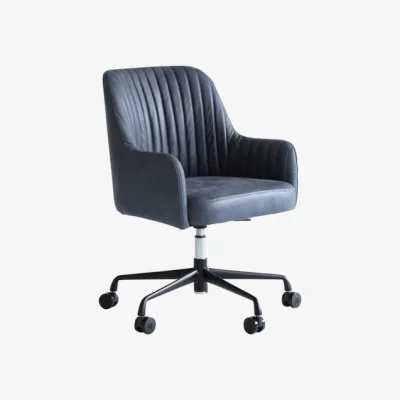 Andrew Martin Freud Desk Chair, Chair, Grey - Andrew Martin Leather