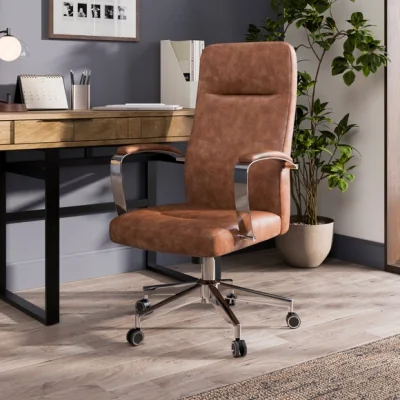 Dunelm Alderton Faux Leather Office Chair